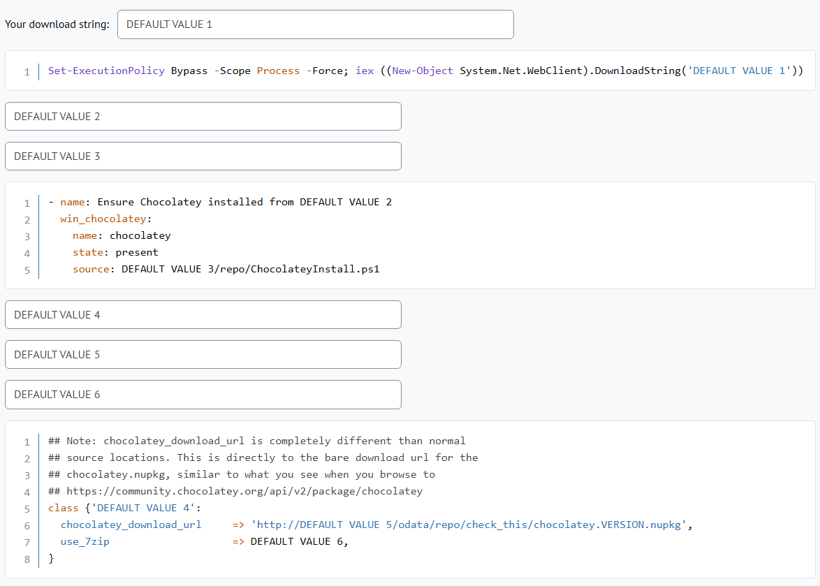 Dynamic Code Block examples